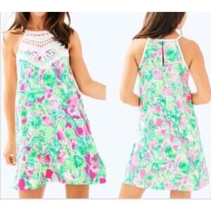 Lilly Pulitzer Pearl Raz Berry Sheath Dress Tropical Vacation Sleeveless Size 00